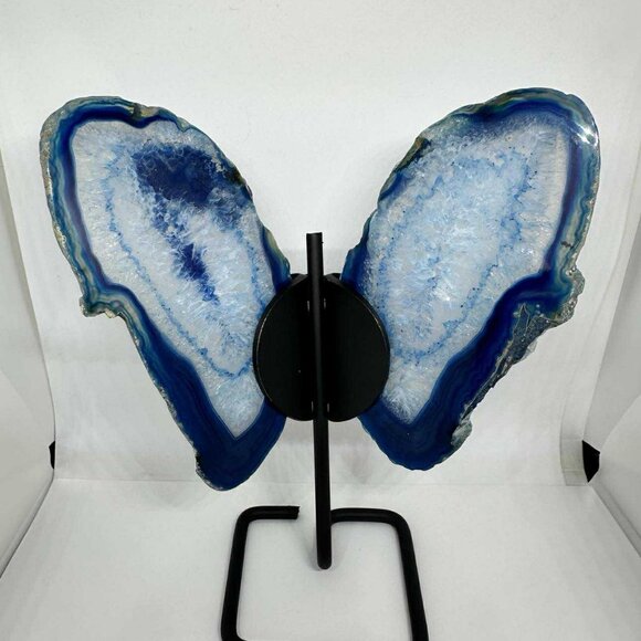 Blue Agate Butterfly Wings – Crystal Home Decor - Picture 2 of 3